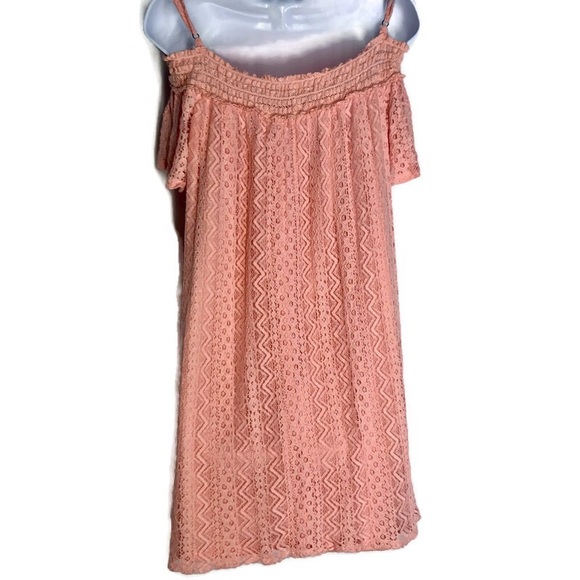 Jolt Women’s Lace Off The Shoulders Peach Dress XL - Picture 2 of 5